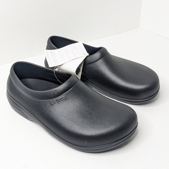 Crocs On The Clock Work Clogs, Black, Women's 11 - Picture 1 of 6